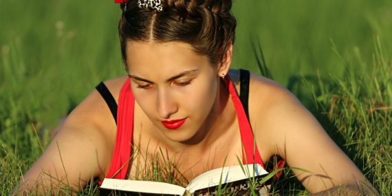 book, young woman, reading