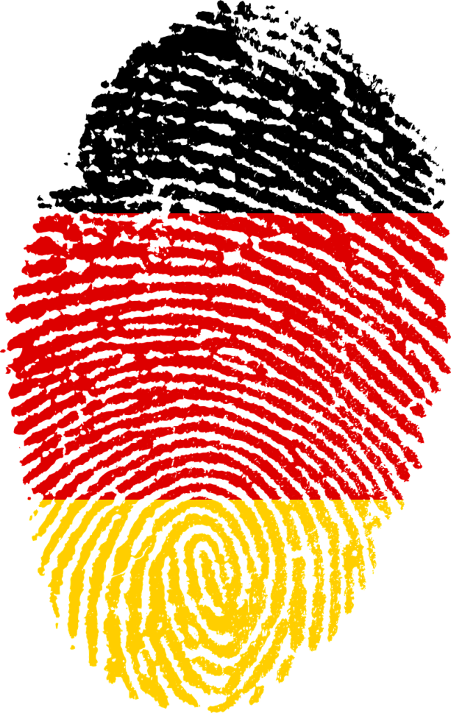 germany, flag, fingerprint
