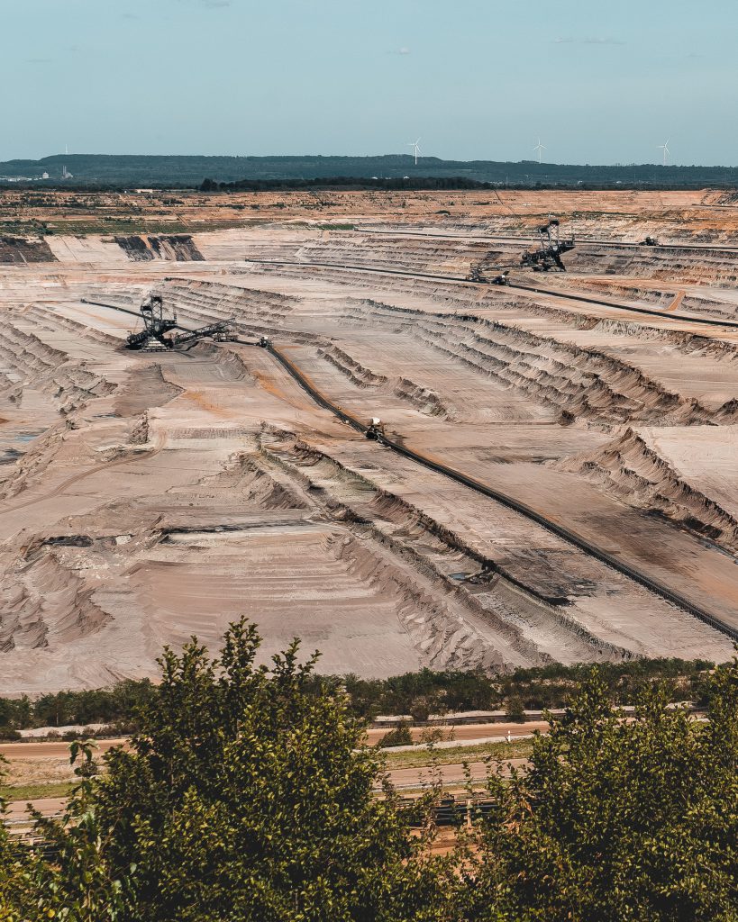 The open pit lignite mine Etzweiler in Germany. (Braunkohletagebau) Spanning 3x5 km, it's the second largest in this area. Just Garzweiler, some km away, is bigger. You may know Etzweiler from it's consequences on the Hambacher Forst or Hambi, as we call it in Germany.