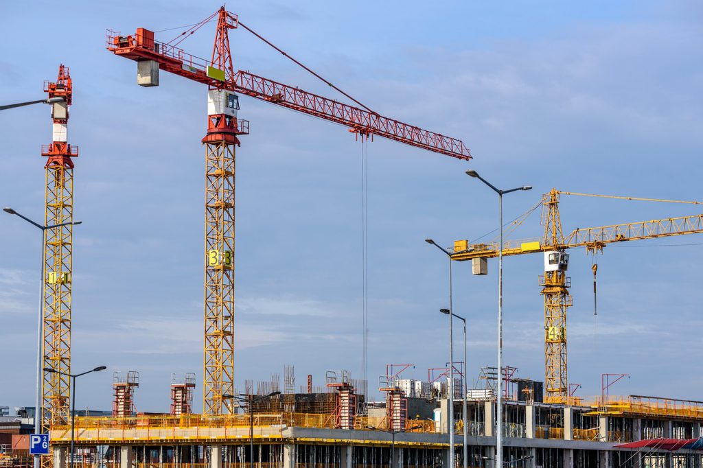 building, crane, construction site