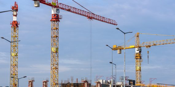 building, crane, construction site
