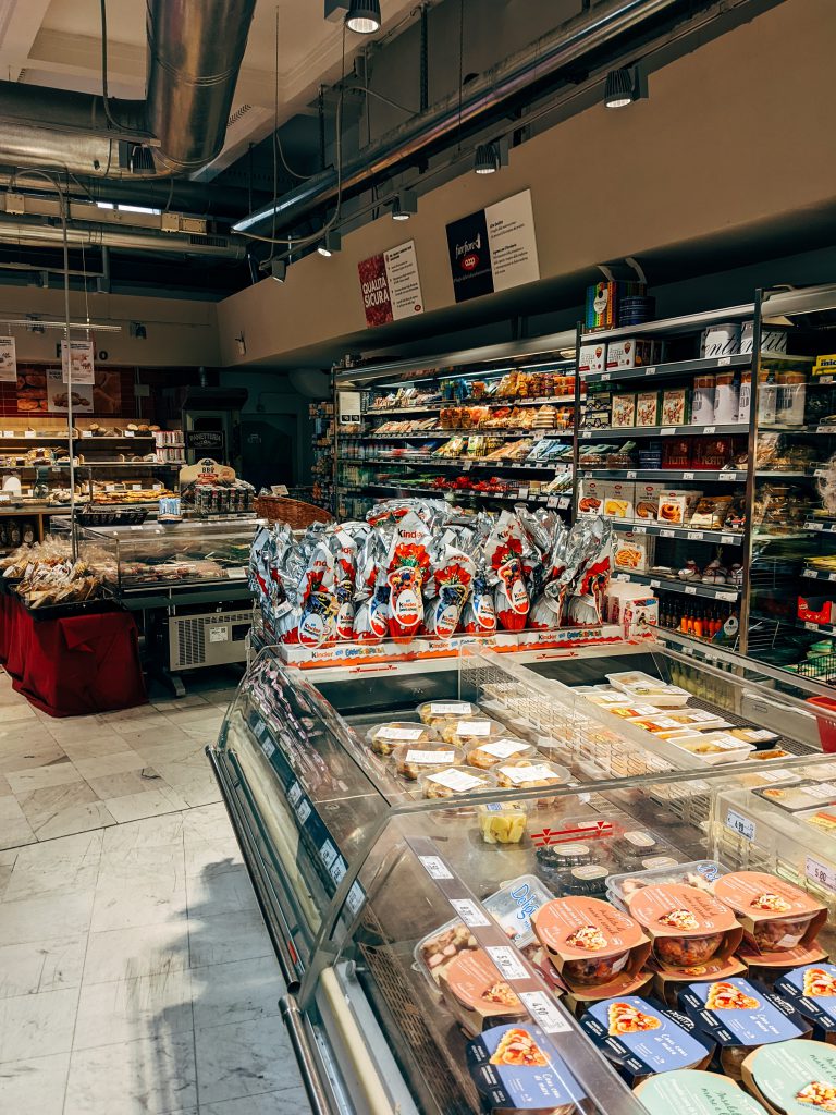 a store with shelves of food