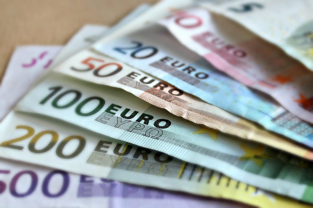 banknotes, euro, paper money