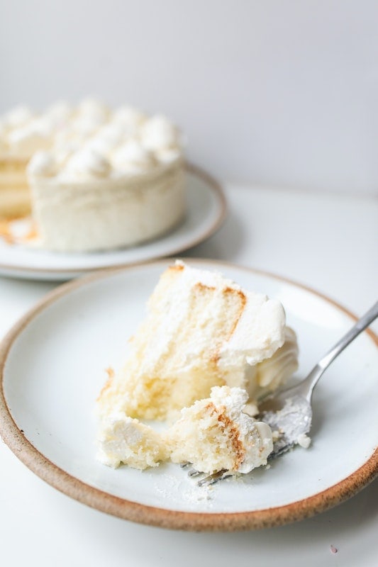 Close-Up Photo Of Sliced White Cake