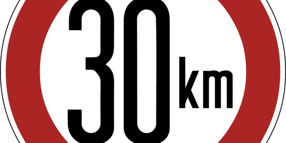 speed limit, sign, 30 km