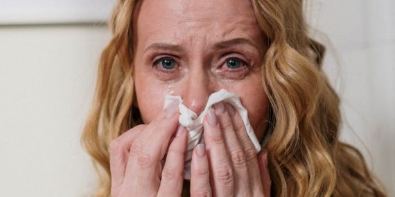 Woman Suffering From Her Allergy