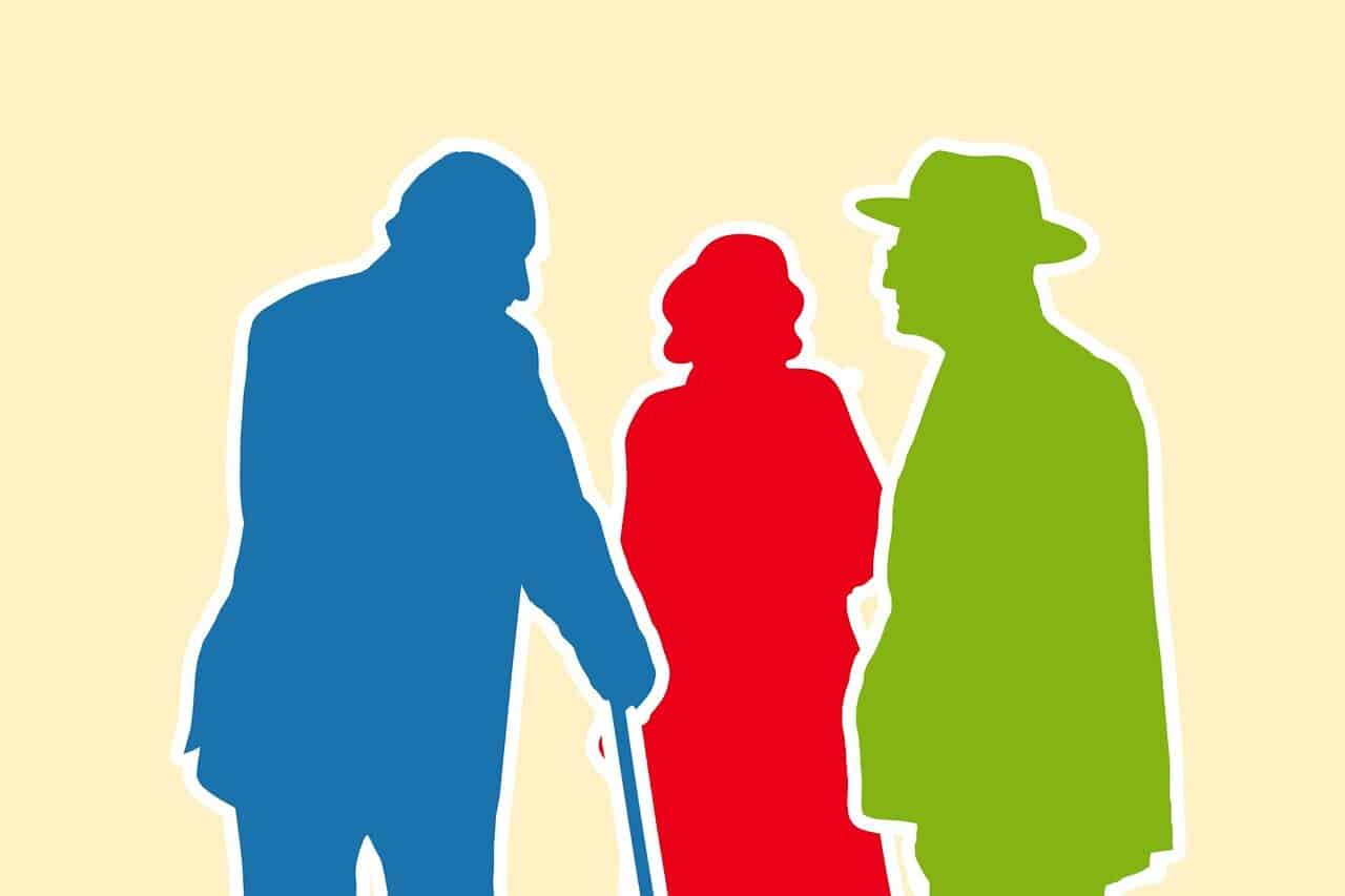 seniors, care for the elderly, protection, responsibility, retirement home, old people's home, people, pensioners, old, silhouette, home, nursing home