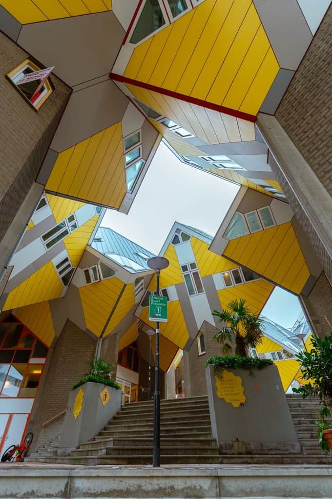 Explore the modern architecture of Rotterdam's famous Cube Houses, a unique urban landmark.