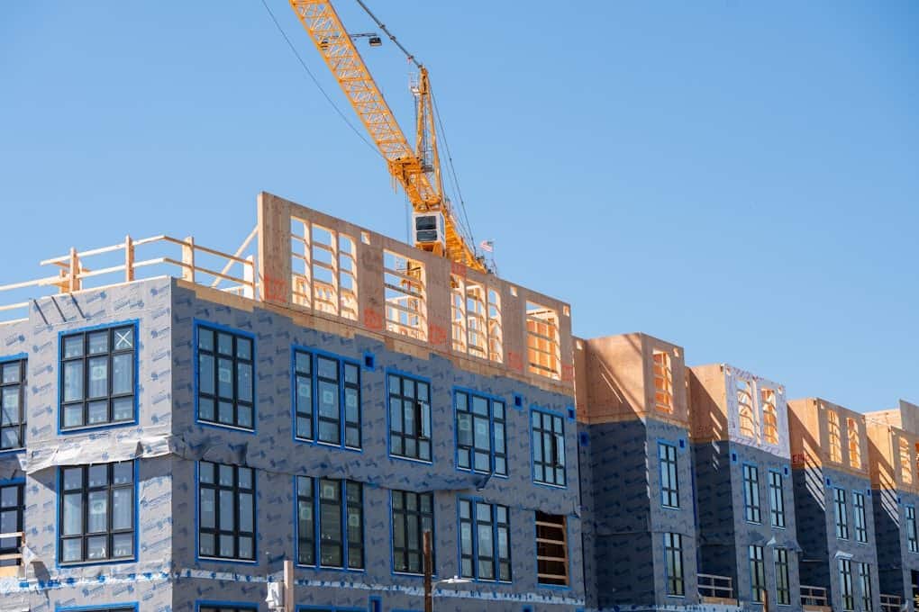 Construction of a building in progress.