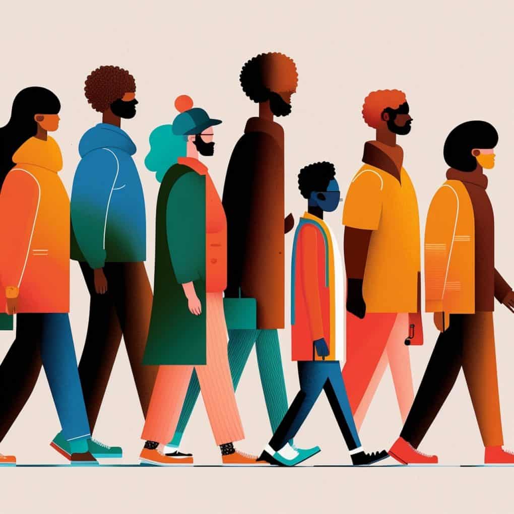 friends, nature, equality, diversity, rainbow, pride, racial, happy, ai generated