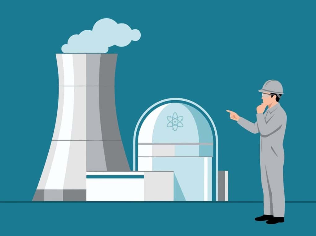 nuclear energy, power plant, cooling tower, engineer, atomic, electricity, industry, nuclear reactor, technology, safety, professional, clean energy, generation, physics, worker, industrial, environment, dominant color, thinking